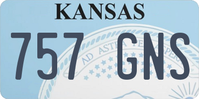 KS license plate 757GNS