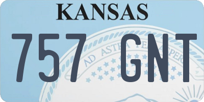 KS license plate 757GNT