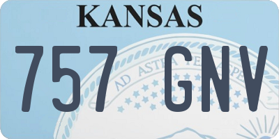 KS license plate 757GNV