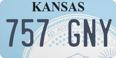 KS license plate 757GNY