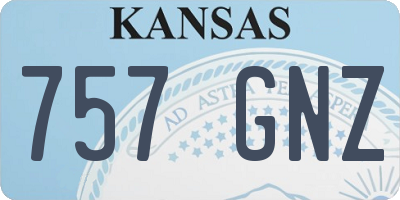 KS license plate 757GNZ