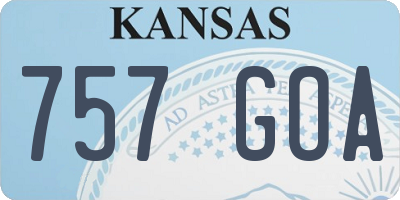 KS license plate 757GOA