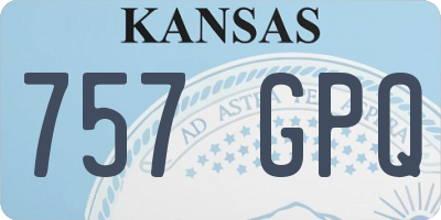 KS license plate 757GPQ