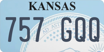 KS license plate 757GQQ