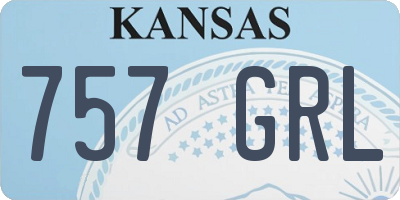 KS license plate 757GRL