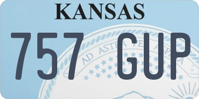 KS license plate 757GUP