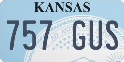KS license plate 757GUS