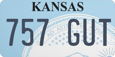 KS license plate 757GUT