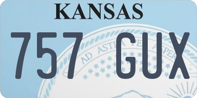 KS license plate 757GUX