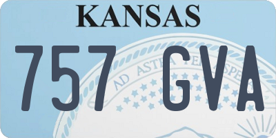 KS license plate 757GVA