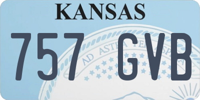 KS license plate 757GVB