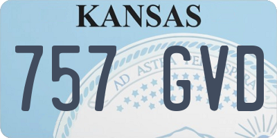 KS license plate 757GVD