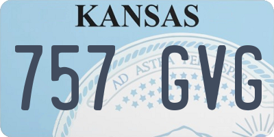 KS license plate 757GVG