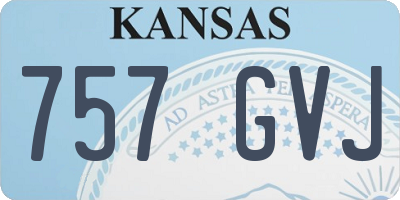 KS license plate 757GVJ