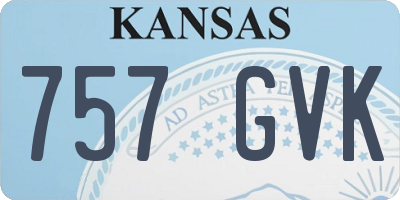 KS license plate 757GVK
