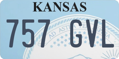 KS license plate 757GVL