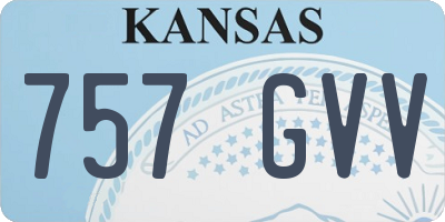 KS license plate 757GVV
