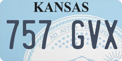 KS license plate 757GVX