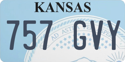 KS license plate 757GVY