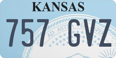 KS license plate 757GVZ