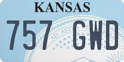 KS license plate 757GWD