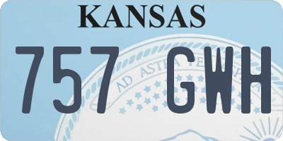 KS license plate 757GWH