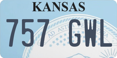 KS license plate 757GWL