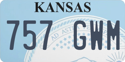 KS license plate 757GWM