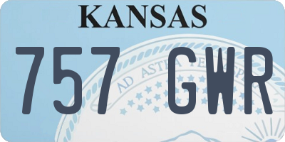 KS license plate 757GWR