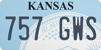 KS license plate 757GWS