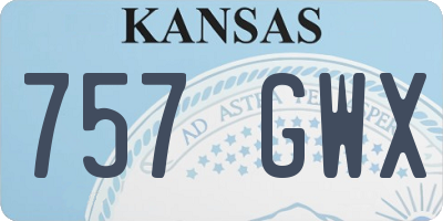 KS license plate 757GWX