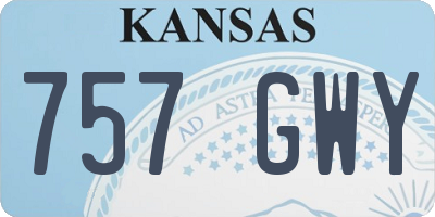 KS license plate 757GWY