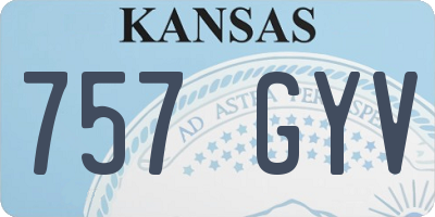 KS license plate 757GYV