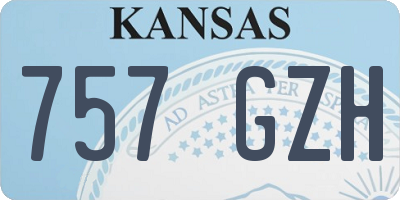 KS license plate 757GZH
