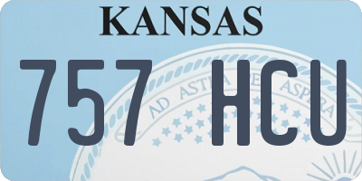 KS license plate 757HCU