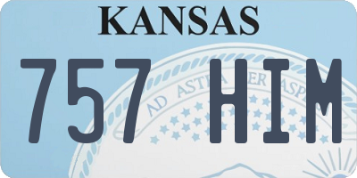 KS license plate 757HIM