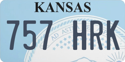 KS license plate 757HRK