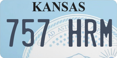 KS license plate 757HRM