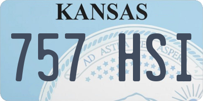 KS license plate 757HSI