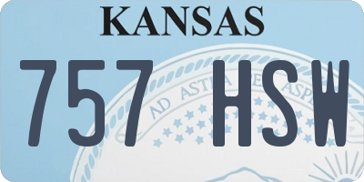 KS license plate 757HSW
