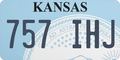 KS license plate 757IHJ
