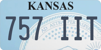 KS license plate 757IIT