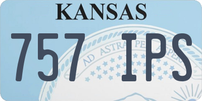 KS license plate 757IPS