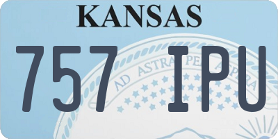 KS license plate 757IPU