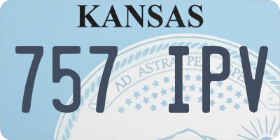 KS license plate 757IPV