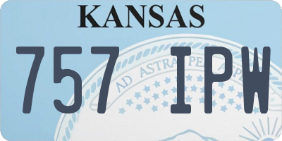 KS license plate 757IPW