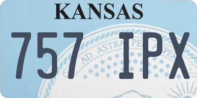 KS license plate 757IPX