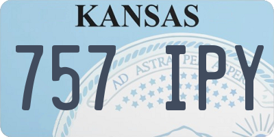 KS license plate 757IPY