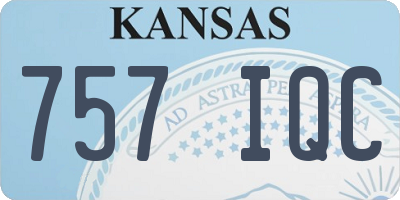 KS license plate 757IQC