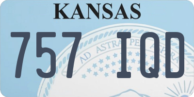 KS license plate 757IQD